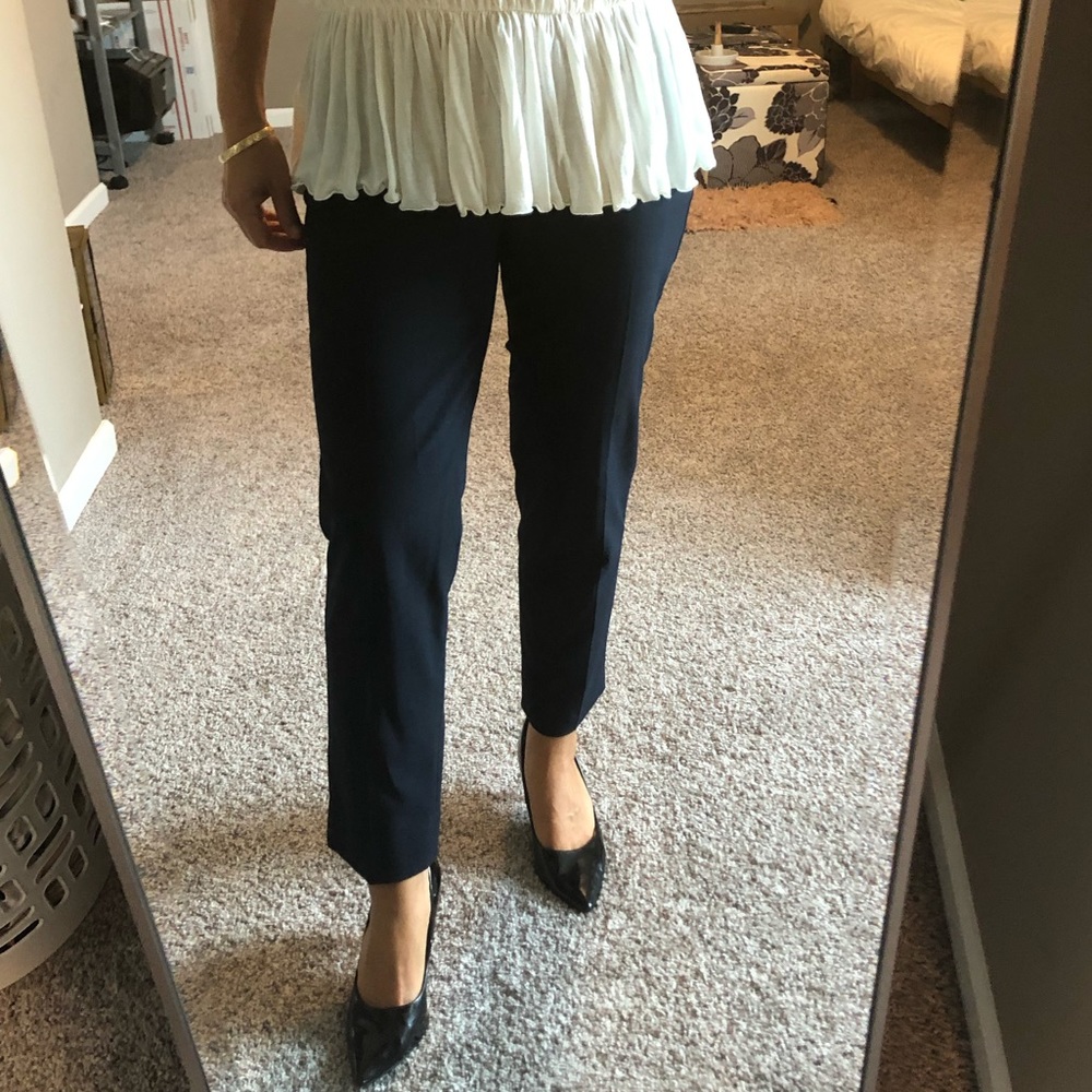 The Limited Drew Fit Navy Ankle Pant